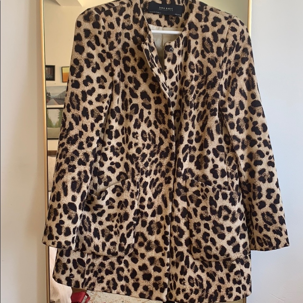Zara leopard print coat